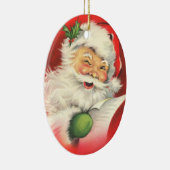 Vintage kerstkerstkerstkerstkerstman keramisch ornament (Rechts)