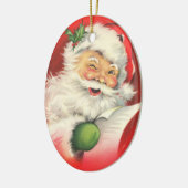Vintage kerstkerstkerstkerstkerstman keramisch ornament (Links)