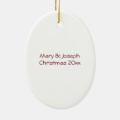 Vintage kerstkerstkerstkerstkerstman keramisch ornament (Achterkant)