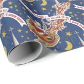 Vintage kerstkerstkerstkerstkerstman met vliegende cadeaupapier (Rol Hoek)