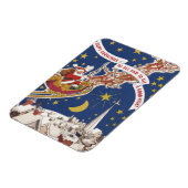 Vintage kerstkerstkerstkerstkerstman met vliegende magneet (Linkerzijde)