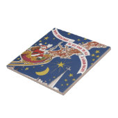 Vintage kerstkerstkerstkerstkerstman met vliegende tegeltje (Zijkant)