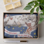 Vintage kerstkerstkerstkerstkerstman met vliegende tissuepapier (Geschenk)