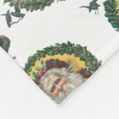 Vintage kerstkerstkerstkerstkerstman: Monogrammen  Fleece Deken (Hoek)