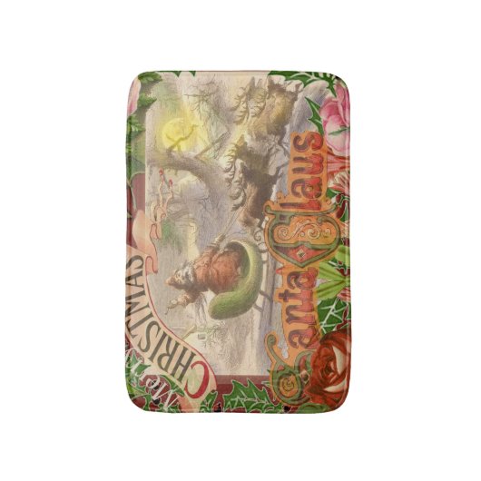 Vintage kerstkerstkerstkerstkerstman Slaapes Badmat (Voorkant Verticaal)