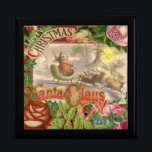 Vintage kerstkerstkerstkerstkerstman Slaapes Cadeaudoosje<br><div class="desc">Een  santa uit de jaren 1800 zwaait hallo.</div>