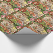 Vintage kerstkerstkerstkerstkerstman Slaapes Cadeaupapier (Hoek)