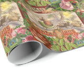 Vintage kerstkerstkerstkerstkerstman Slaapes Cadeaupapier (Rol Hoek)