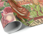 Vintage kerstkerstkerstkerstkerstman Slaapes Cadeaupapier (Rol Hoek)