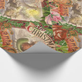 Vintage kerstkerstkerstkerstkerstman Slaapes Cadeaupapier (Hoek)