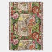 Vintage kerstkerstkerstkerstkerstman Slaapes Deken (Voorkant Verticaal)