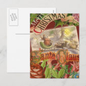 Vintage kerstkerstkerstkerstkerstman Slaapes Feestdagenkaart (Voorkant / Achterkant)