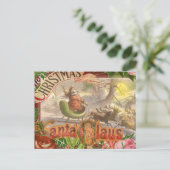 Vintage kerstkerstkerstkerstkerstman Slaapes Feestdagenkaart (Staand voorkant)