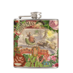 Vintage kerstkerstkerstkerstkerstman Slaapes Heupfles