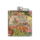 Vintage kerstkerstkerstkerstkerstman Slaapes Heupfles (Achterkant)