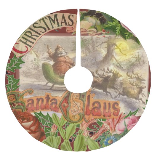 Vintage kerstkerstkerstkerstkerstman Slaapes Kerstboom Rok (Voorkant)