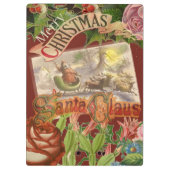 Vintage kerstkerstkerstkerstkerstman Slaapes Klembord (Achterkant)