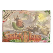 Vintage kerstkerstkerstkerstkerstman Slaapes Kussensloop (Achterkant)