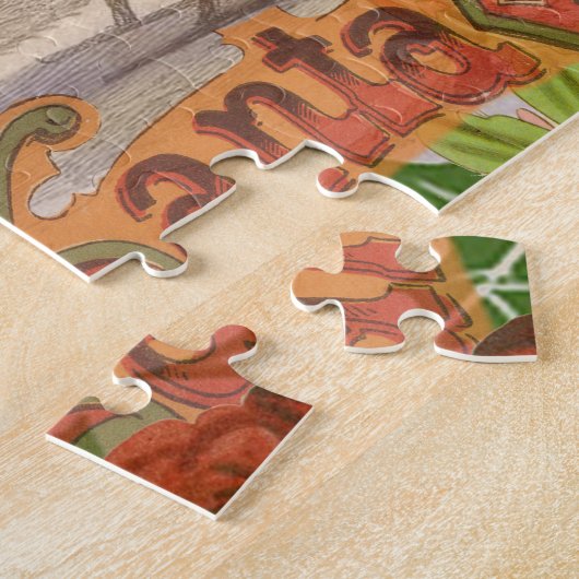 Vintage kerstkerstkerstkerstkerstman Slaapes Legpuzzel (Zijkant)