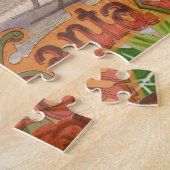 Vintage kerstkerstkerstkerstkerstman Slaapes Legpuzzel (Zijkant)