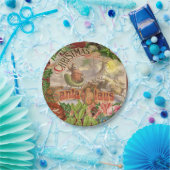 Vintage kerstkerstkerstkerstkerstman Slaapes Papieren Bordje (Feest)