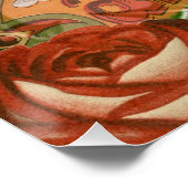 Vintage kerstkerstkerstkerstkerstman Slaapes Perfect Poster (Hoek)