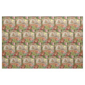 Vintage kerstkerstkerstkerstkerstman Slaapes Stof (Fat Quarter)