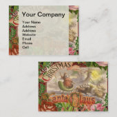 Vintage kerstkerstkerstkerstkerstman Slaapes Visitekaartje (Voorkant / Achterkant)