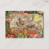 Vintage kerstkerstkerstkerstkerstman Slaapes Visitekaartje (Achterkant)