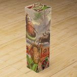 Vintage kerstkerstkerstkerstkerstman Slaapes Wijn Geschenkdoos<br><div class="desc">Deze  kerstman zwaait terwijl hij in zijn slee door het winterlandschap wordt getrokken door zijn team rendieren. Alle afbeeldingen zijn  Victoriaans — van antiek boeken en Victoriaans wenskaarten,  gewoon perfect voor de kerstcadeautjes voor je geliefden.</div>