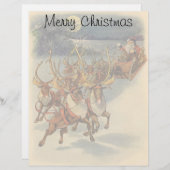 Vintage kerstkerstkerstkerstkerstman, Sleigh met r (Voorkant / Achterkant)