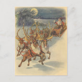 Vintage kerstkerstkerstkerstkerstman, Sleigh met r Feestdagenkaart (Voorkant)