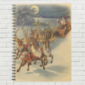 Vintage kerstkerstkerstkerstkerstman, Sleigh met r Notitieboek