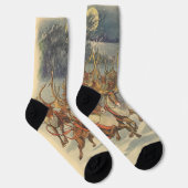 Vintage kerstkerstkerstkerstkerstman, Sleigh met r Sokken (Rechts)