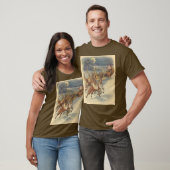 Vintage kerstkerstkerstkerstkerstman, Sleigh met r T-shirt (Unisex)