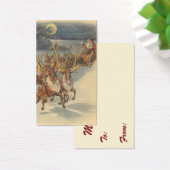 Vintage kerstkerstkerstkerstkerstman, Sleigh met r Visitekaartjes (Bureau)