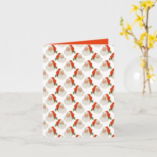 Vintage kerstkerstkerstkerstkerstman St. Nick Holi Kaart (Gele Bloem)