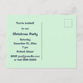 Vintage kerstkerstkerstkerstkerstman's hoge winter uitnodiging briefkaart (Achterkant)