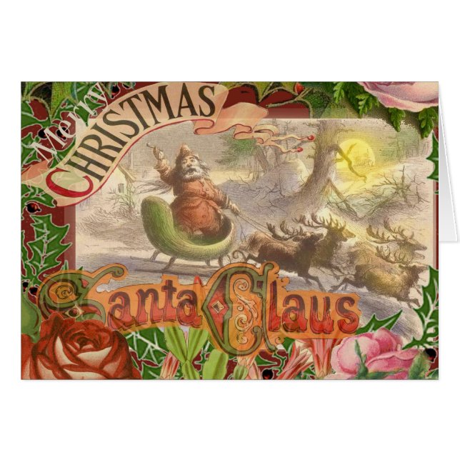 Vintage kerstkerstkerstkerstkerstrenrenmindel (Voorkant Horizontaal)