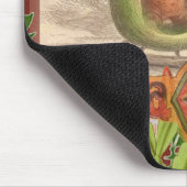 Vintage kerstkerstkerstkerstkerstrenrenmindel muismat (Hoek)