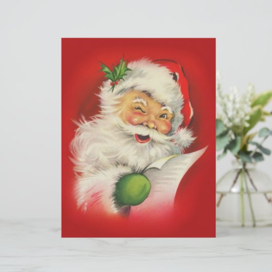 Vintage kerstkerstkerstkerstman (Staand voorkant)