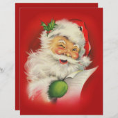 Vintage kerstkerstkerstkerstman (Voorkant / Achterkant)