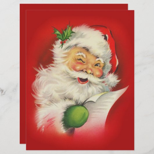 Vintage kerstkerstkerstkerstman (Voorkant / Achterkant)