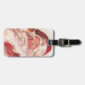 Vintage kerstkerstkerstkerstman bagagelabel (Voorkant horizontaal)