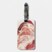 Vintage kerstkerstkerstkerstman bagagelabel (Achterkant verticaal)