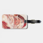 Vintage kerstkerstkerstkerstman bagagelabel (Achterkant horizontaal)