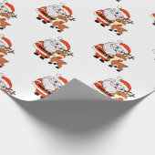 Vintage kerstkerstkerstkerstman cadeaupapier (Hoek)