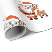 Vintage kerstkerstkerstkerstman cadeaupapier (Rol Hoek)