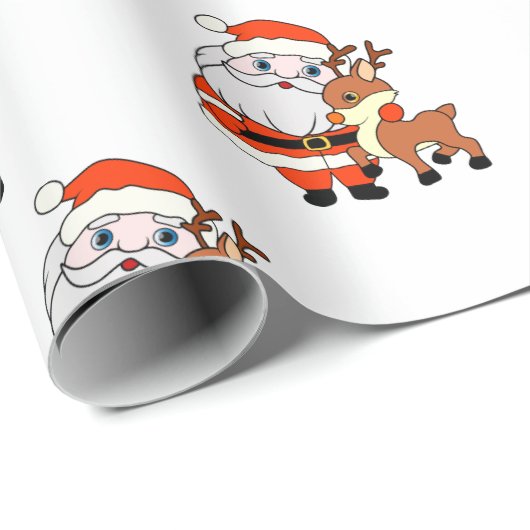 Vintage kerstkerstkerstkerstman cadeaupapier (Rol Hoek)