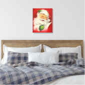 Vintage kerstkerstkerstkerstman canvas afdruk (Insitu (Slaapkamer))